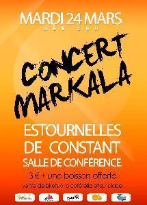 Concert Markala – Mardi 24 mars dès 20h