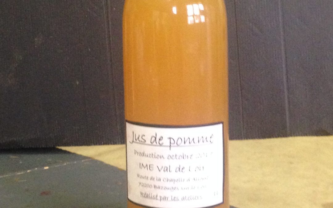 jus de pomme 2€ la bouteille