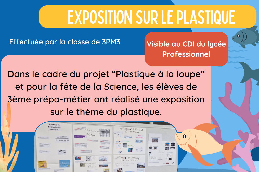 « Le plastique à la loupe ». Exposition au CDI de la SEP